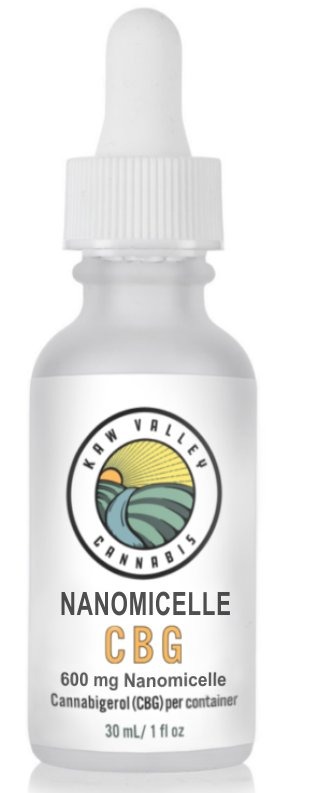 Kaw Valley Nano Micelle CBG tincture, 30ml bottle